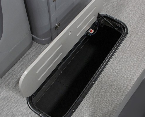 pontoon in-floor storage