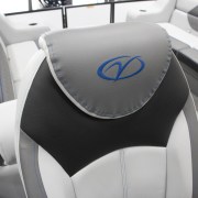 Reclining Helm Seat w/Dolphin Grey Upholstery and Navy Accent