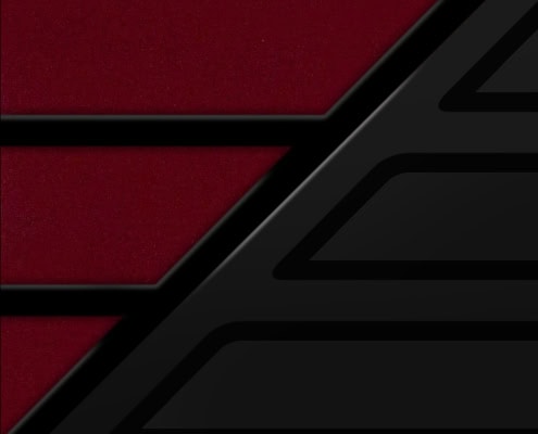 Black Fiberglass & Rail w/Burgundy Metallic Panel