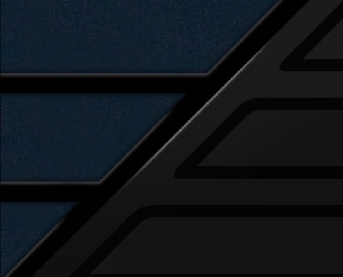 Black Fiberglass & Rail w/Indigo Blue Metallic Panel