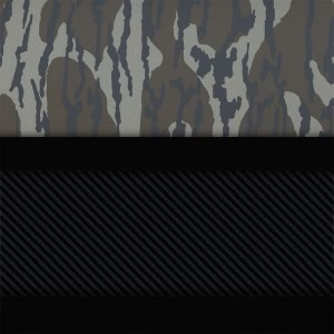Matte Black with Mossy Oak Bottomland Camo and Carbon Accent