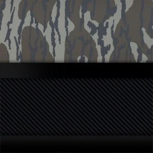 Metallic Black with Mossy Oak Bottomland Camo and Carbon Accent